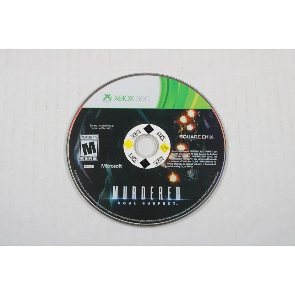 Murdered: Soul Suspect (Microsoft Xbox 360, 2014) Authentic, game disc only